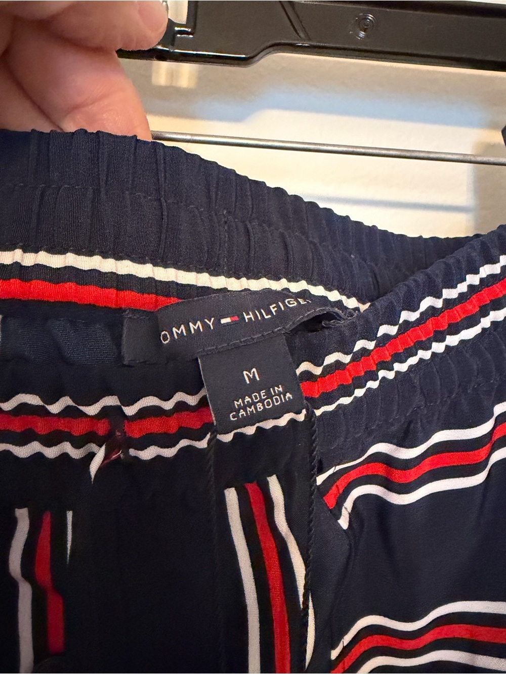 Tommy Hilfiger Woven Stripe Button-Front Midi Skirt - Navy/Red/white- NWT - Picture 6 of 6